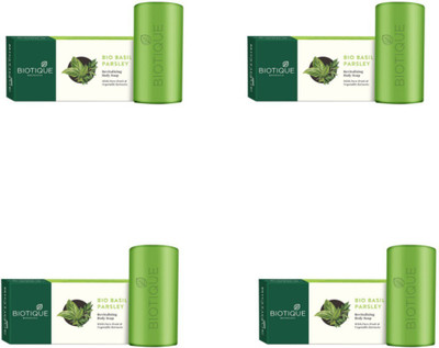 

Biotique Bio Basil And Parsley Soap (Pack 4) (150*4=600g)(150 g, Pack of 4)