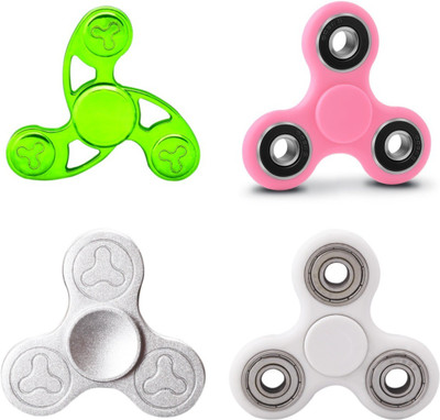 

V2A Fidget Spinner Rodium Combo Pack of 4(Multicolor)
