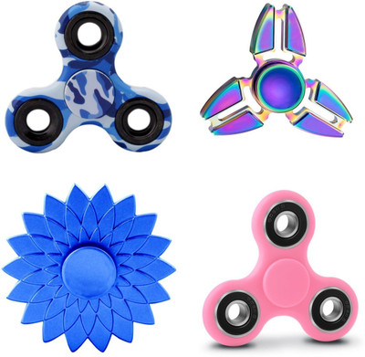 

V2A Fidget Spinner Multicolor Rodium Combo Pack of 4(Multicolor)