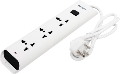 Philips Surge Protector 3  Socket Extension Boards  (White)