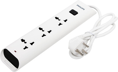 Philips Surge Protector 3 Socket Extension Boards(White)