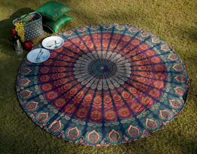 

Rajrang Mandala Print Living Room Cotton Mandala Tapestry(Red)