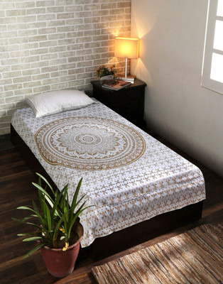 

Rajrang Mandala Print Living Room Cotton Mandala Tapestry(Gold)
