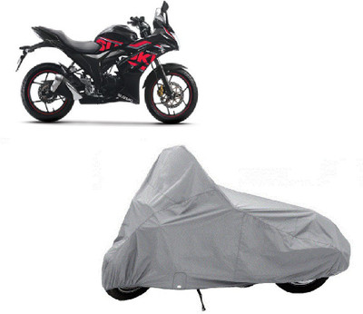 Autocraft Two Wheeler Cover for Suzuki(Gixxer, Silver)