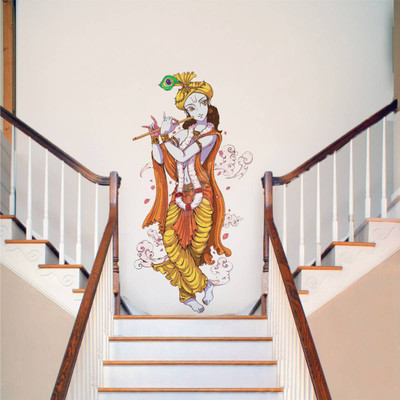 Rawpockets Lord Krishna with Flute(105 cm X cm 55, Multicolor) available at flipkart for Rs.209