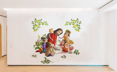 Rawpockets Lord Jesus with Kids(70 cm X cm 90, Multicolor) available at flipkart for Rs.209