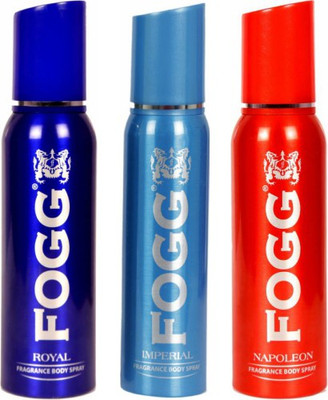 

Fogg 1 Royal and 1 Imperial and 1 Napoleon Deodorant Combo Pack of 3 Body Spray - For Men(360 ml, Pack of 3)