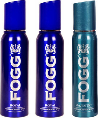 

Fogg 2 Royal and 1 Majestic Deodorant Combo Pack of 3 Body Spray - For Men(360 ml, Pack of 3)