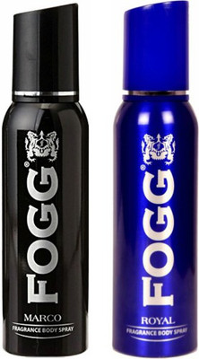 

Fogg 1 Marco and 1 Royal Deodorant Combo Pack of 2 Body Spray - For Men(240 ml, Pack of 2)