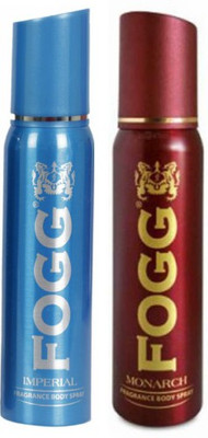 

Fogg 1 Imperial and 1 Monarch Deodorant Combo Pack of 2 Body Spray - For Men(240 ml, Pack of 2)