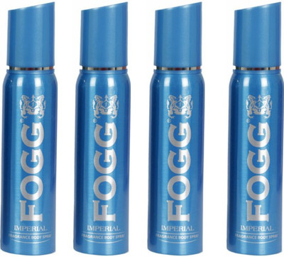 

Fogg Imperial Deodorant Combo Pack of 4 Body Spray - For Men(480 ml, Pack of 4)
