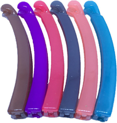 

M K Designs Banana Hair Clutcher Medium size Set of 6 Banana Clip, Hair Clip(Multicolor)