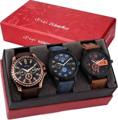 iDigi RX-101-Stylish-Pack of 3 Watch  - For Men   Watches  (iDigi)
