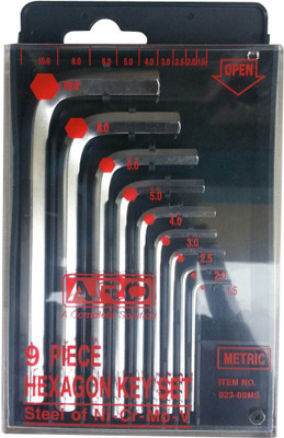 

ARO/ JTC Hexagon Key set 9 Pc Set Allen Key Set