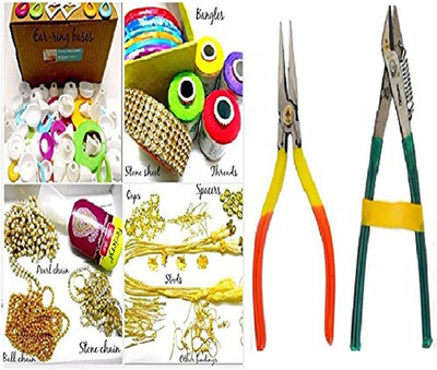 GOELX Silk Thread Jewelery-Making Fully Loaded Box With All Accessories & Cutter-plier Tools!! Flipkart