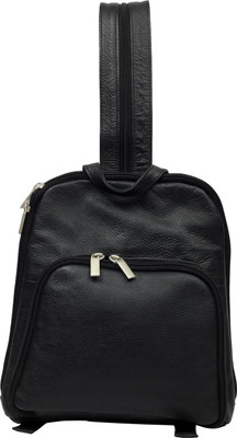 

Leathersmith Leather Carry Bags in Black Backpack(Black, 15 inch)