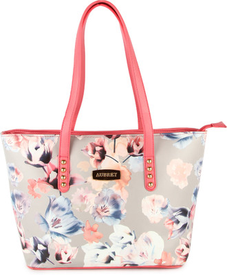

Aubrey Pink Floral Print Tote Handbag Shoulder Bag(Pink, 5 L)