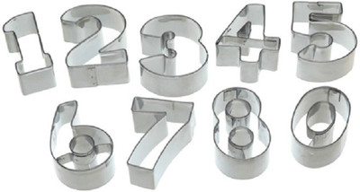 

Dragon 9 pcs Stainless steel Numeral cookie cutter Cookie Cutter(Pack of 9)