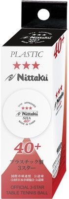 

Nittaku 3 Star Table Tennis Ball(Pack of 1, White)