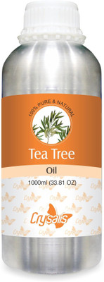 

Crysalis TEA TREE OIL 100% NATURAL PURE UNDILUTED UNCUT ESSENTIAL OIL(1000 ml)