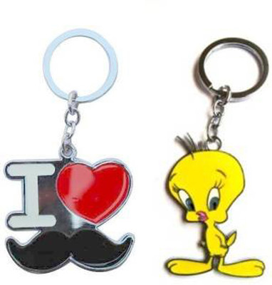 

MGP Fashion I love much with cartoon key chain combo 10 Key Chain(Multicolor)