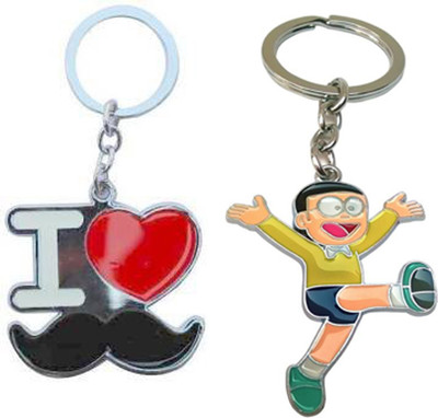 

MGP Fashion I love much with cartoon key chain combo 4 Key Chain(Multicolor)