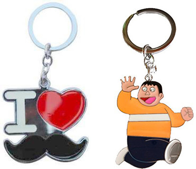 MGP FASHION I love much with cartoon key chain combo 6 Key Chain(Multicolor)
