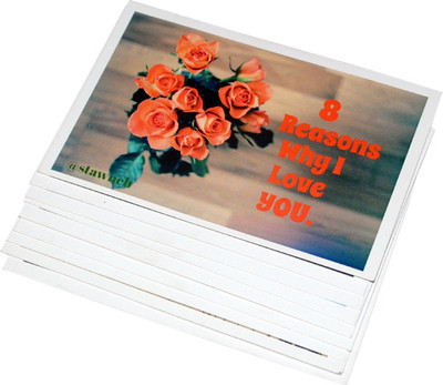 

stawnch 8 REASONS WHY I LOVE YOU GREETING CARD[SET OF 8 CARDS SIZE 4.5" X 3"] Greeting Card(Multicolor, Pack of 1)