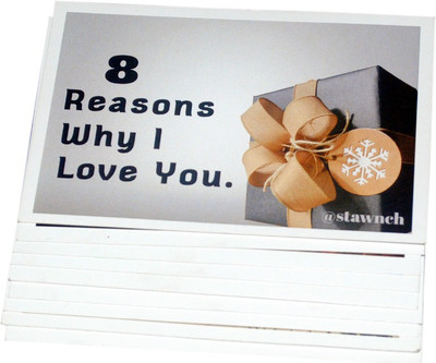 

stawnch STAWNCH 8 REASONS WHY I LOVE YOU GREETING CARDS Greeting Card(Multicolor, Pack of 8)