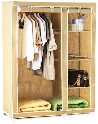

Evana CREAM WARDROBE -01 Carbon Steel Collapsible Wardrobe(Finish Color - Cream)