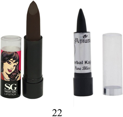 

Amura Smart Girl LipStick and Herbal Kajal Dry Pure Bliss Combo(Set of 2)