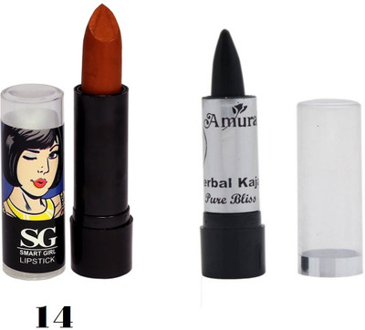 

Amura Smart Girl LipStick and Herbal Kajal Dry Pure Bliss Combo(Set of 2)