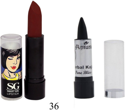 

Amura Smart Girl LipStick and Herbal Kajal Dry Pure Bliss Combo(Set of 2)