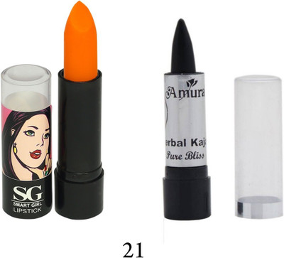 

Amura Smart Girl LipStick and Herbal Kajal Dry Pure Bliss Combo(Set of 2)