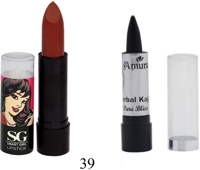 

Amura Smart Girl LipStick and Herbal Kajal Dry Pure Bliss Combo(Set of 2)