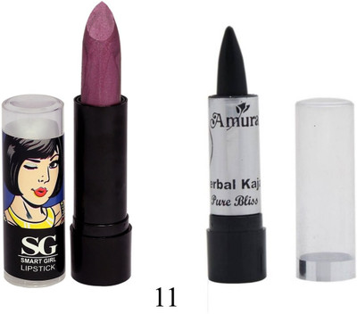 

Amura Smart Girl LipStick and Herbal Kajal Dry Pure Bliss Combo(Set of 2)