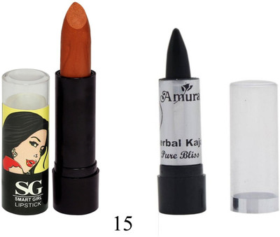 

Amura Smart Girl LipStick and Herbal Kajal Dry Pure Bliss Combo(Set of 2)