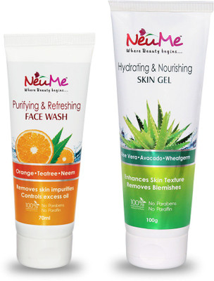 

NeuMe Skin Care Combo3 (Face Wash + Skin Gel)(Set of 2)