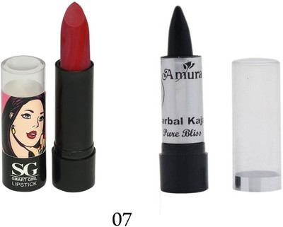 

Amura Smart Girl LipStick and Herbal Kajal Dry Pure Bliss Combo(Set of 2)