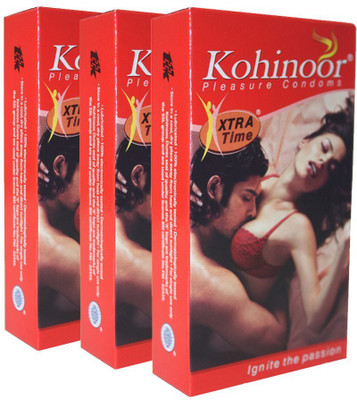 

Kohinoor Xtra Time (10Pcs) (Pack of 3) total 30 Qty Condom(Set of 3, 30S)