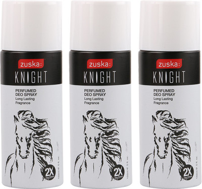 

Zuska Knight Deodorant 150 ml - Pack of 3 Deodorant Spray - For Men & Women(150 ml, Pack of 3)