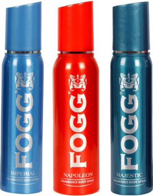 

Fogg 1 Imperial and 1 Napoleon and 1 Majestic Deodorant Combo Pack of 3 Body Spray - For Men(360 ml, Pack of 3)