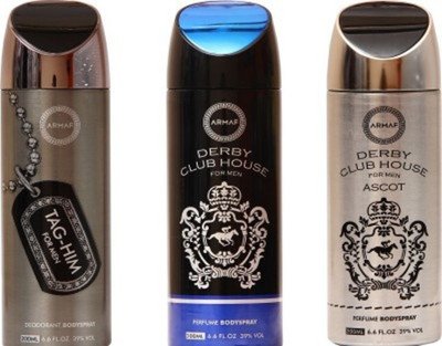 

Armaf COMBO KIT Body Spray - For Men & Women(700 ml, Pack of 3)