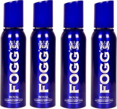 

Fogg Royal Deodorant Combo Pack of 4 Body Spray - For Men(480 ml, Pack of 4)