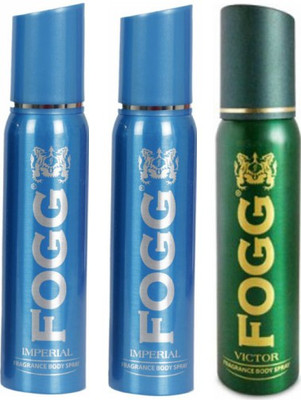

Fogg 2 Imperial and 1 Victor Deodorant Combo Pack of 3 Body Spray - For Men(360 ml, Pack of 3)