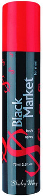 SHIRLEY MAY Black Market (Imported From U.A.E) Deodorant Spray - For Men(75 ml) available at flipkart for Rs.99