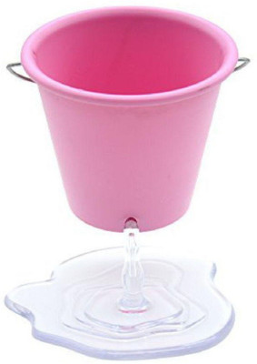 

ShopAis 1 Compartments Plastic Desk Bucket(Pink)