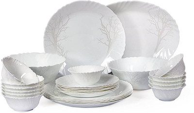 

Cello imperial winter frost opalware Pack of 27 Dinner Set(Opalware)
