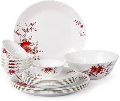 

Cello ocean flower (opalware) Pack of 19 Dinner Set(Melamine)