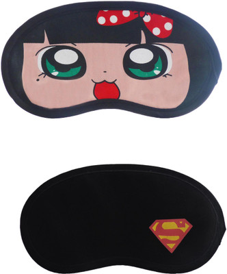 

Jenna PolkaDot-Y_SupermanCartoon Travel Sleeping Eye Cover Blindfold (Pack of 2)(2 g)